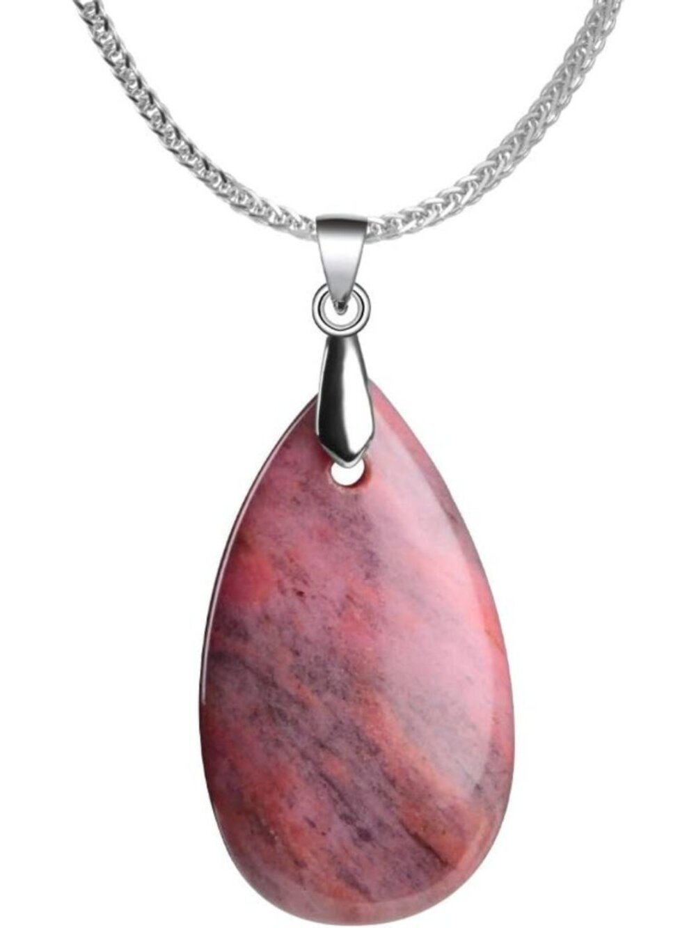 925 Sterling Silver Natural Crystal Pendant Necklace for Women - Birthstone